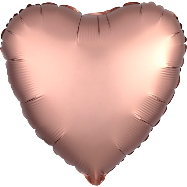 Folienballon - Herz - Roségold - 45cm