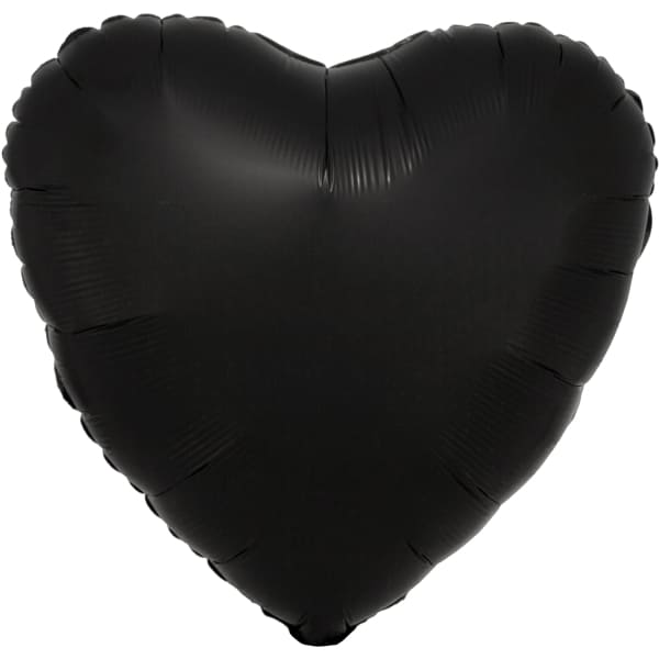 Folienballon - Herz - Schwarz - 45cm